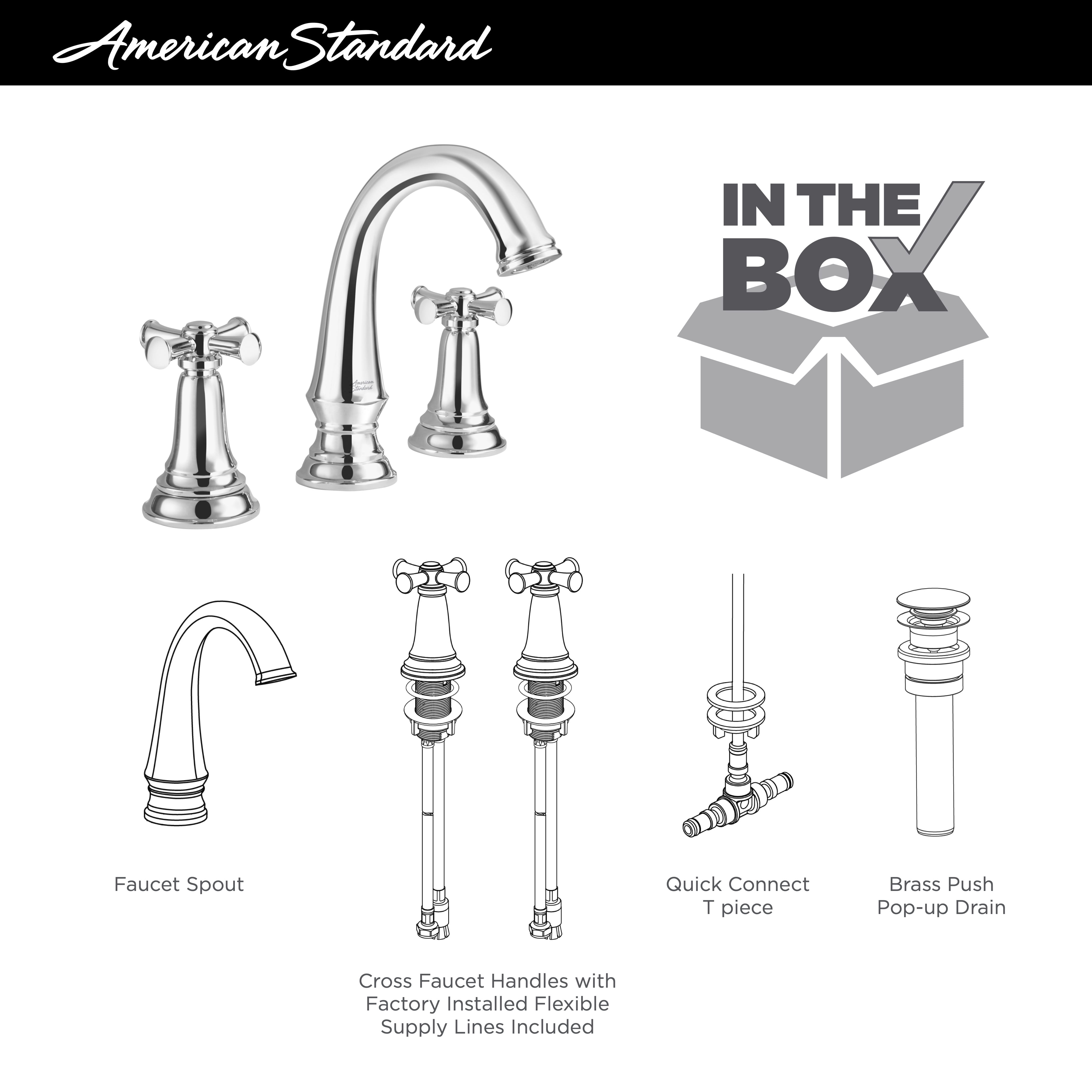 Delancey® 8-Inch Widespread 2-Handle Bathroom Faucet 1.2 gpm/4.5 L/min With Cross Handles